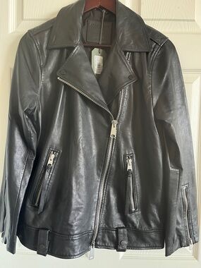ALL SAINTS | Kavan Oversized Leather Biker Jacket Sz M